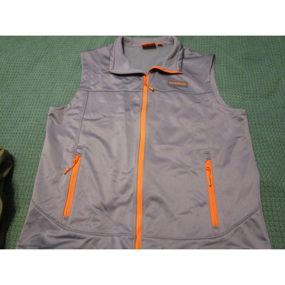 Laserflche Gray VEST - 2 zipper pockets-draw sting bottom-XL